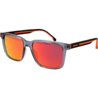Carrera Sonnenbrille C SPORT 13/S M9LUZ 55 - Moderne Herren-Sonnenbrille in Grau mit verspiegelten Gläsern. Bietet 100% UVA & UVB Schutz und sorgt für optimalen Tragekomfort im Freien. Ideal für sportliche Aktivitäten und stylische Auftritte.