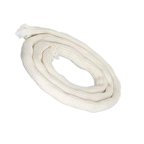 NKlaus 10 Meter-Docht aus Glasfaser für Spirituslampe und Öllampe - Hochwertiger Kerzendocht für Petroleum und gereinigte Öle, minimaler Verschleiß dank 95% Baumwolle und 5% Glasfaser, ideal für Gartenfackeln und Lampen.