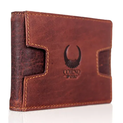 HANDGEFERTIGT Geldbörse Herren Leder Geldbeutel Geldklammer Slim Wallet RFID