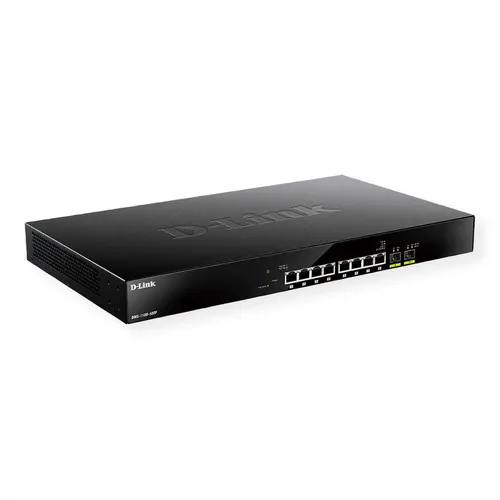 D-Link DMS-1100-10TP 10-Port PoE Multi-Gigabit Switch - Netzwerk-Switch mit 10 LAN-Anschlüssen, ideal für leistungsstarke Netzwerk-Setups. Unterstützt PoE und ist rackeinbaufähig für flexible Nutzung.