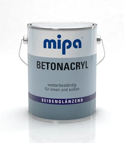 MIPA Betonacryl - Fußbodenanstrich, seidenglänzend/ 2,5 Liter, RAL 7032 Kieselgrau