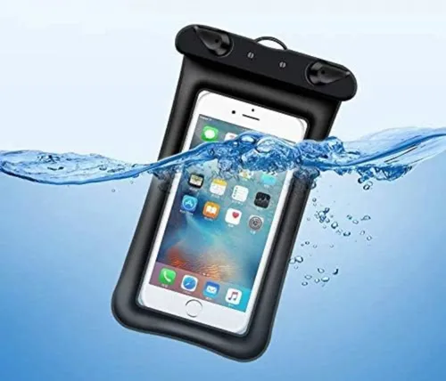 UE Stock Handyhülle Universal Wasserdichte schwimmende Handyhülle Telefonhülle Schwarz, mit Touchscreen-Funktion