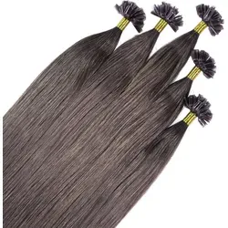 hair2heart Premium Echthaar Bondings - 25 Strähnen 0.8g 50cm dunkelblond - Hochwertige Remy Bonding Extensions aus indischem Echthaar für einen natürlichen Look. Langlebig und wiederverwendbar, ideal für Haarverlängerung oder -verdichtung. Perfekte Anpassung an europäisches Haar.