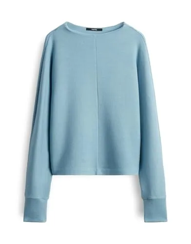 someday Damen Sweatshirt | UTIBBY Detail Loose Sweatshirt aus weichem Viskose Mix Arctic Blue, 38