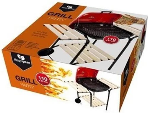 HAPPY GREEN Holz- und Holzkohlegrill PARTY