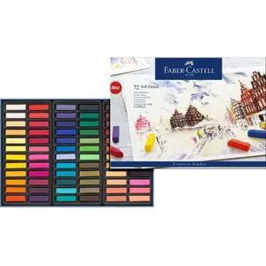 Faber-Castell Studio Softpastellkreide 33mm 128272, 72 Stück - Schreibutensilien mit höchster Farbbrillanz und stabiler Konsistenz. Ideal für kreative Projekte, leicht mischbar und perfekt für Details oder flächige Gestaltungen.