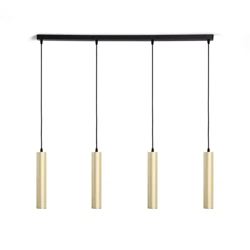Pendelleuchte Aritz 4 Strahler Gold aus Aluminium von Ledkia