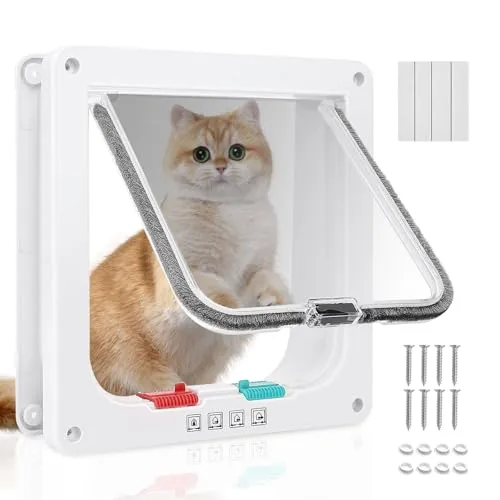 Große Katzenklappe mit 4-Wege Verriegelung