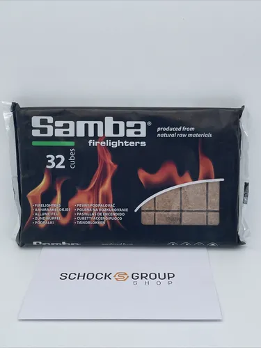 Grillanzünder Kaminanzünder 32 Würfel von Samba Zündwürfel aus Holz NEU und OVP