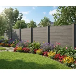 GreenYard WPC Sichtschutzzaun CORTEZA – 2 Elemente + 3 Pfosten, 3,5m - Stilvoller WPC-Sichtschutzzaun CORTEZA für Terrasse, Garten oder Balkon. Wetterfest, langlebig und pflegeleicht – ideal für eine harmonische Atmosphäre im Außenbereich.