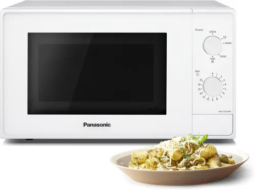 Panasonic NN-E20JWMEPG Mikrowelle mit Glasdrehteller, 20 Liter, 800 Watt, weiß