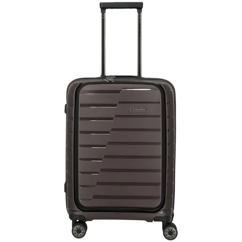 Travelite Air Base 4-Rollen Trolley dunkelbraun 75346-60 - Koffer/Trolley mit 4 leisen Rollen, ideal für stressfreies Reisen und maximale Beweglichkeit.