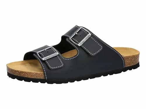 Lico Herren Natural Elefo Pantoletten, Schwarz, 43 EU
