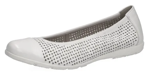 Caprice Ballerina Slipper – Bequemer Schlupfschuh mit Perforation - Sneaker-Ballerinas mit Airmotion-Technologie für höchsten Tragekomfort, perforiertes Leder und gepolsterte Innensohle für ein angenehmes Laufgefühl.