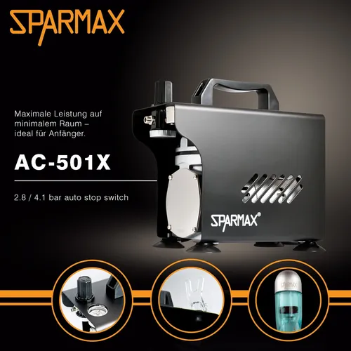 Airbrush Kompressor | Sparmax AC-501X | Druckluft Kompressoren