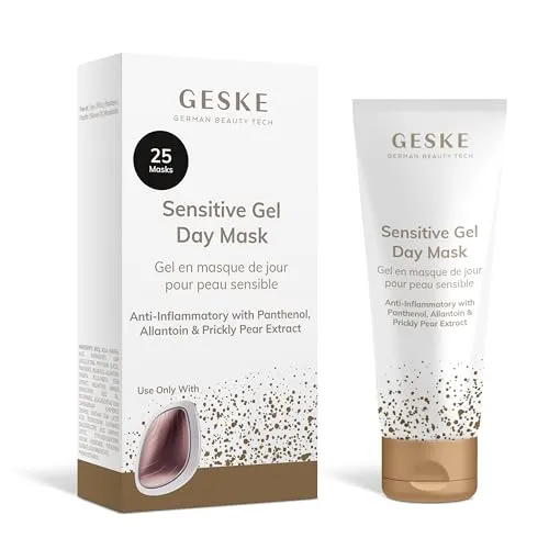 GESKE Sensitive Gel Day Mask | Verwendung mit der Sonic Warm & Cool Mask | Gesichtsmaske mit Panthenol, Aloe Vera & Kaktusfeigenextrakt | Hydratisierende, vegane Formel | Für sensible, gereizte Haut