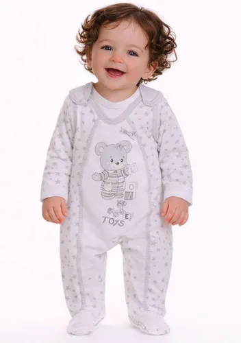 La Bortini Strampler Erstlingsset - Sommeroveralls für Neugeborene, aus weicher Baumwolle mit Kratzschutz und praktischem Druckknopf-Design – ideal für komfortable Wickelzeiten und als Geschenk zur Geburt.