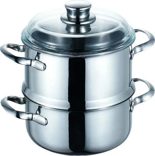 Schulte-Ufer Alles-Dämpfer Romana i, 18 - 24 cm aus Edelstahl - Dampfkochtopf für schonendes Dämpfen von Gemüse, Fisch und Fleisch – erhält Vitamine und Geschmack. Hochwertiger Edelstahl, induktionsgeeignet, mit praktischer Innenskalierung und spülmaschinenfest.