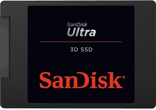 SANDISK Ultra® 3D 1 TB SSD Festplatte - Interne 2,5 Zoll SSD mit SATA 6 Gbps, bietet blitzschnelle Geschwindigkeiten bis zu 560 MB/s und verbessert die Akkulaufzeit – ideal für ein optimiertes PC-Erlebnis.