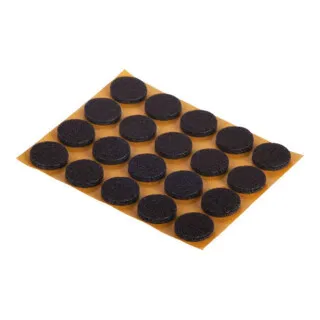 suki Filzgleiter, Durchmesser 35 mm, selbstklebend, braun Inhalt: 4