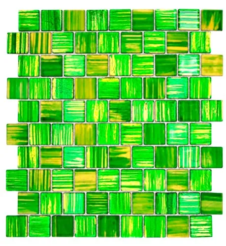 Glasmosaik Mosaikfliesen Fliesenspiegel Milchglas gold gelb grün klar matt gefrostet MOS68-CF43