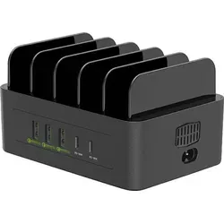 Produktbild Avizar 100W Ladestation mit 3 USB & 2 USB-C und Lüfter