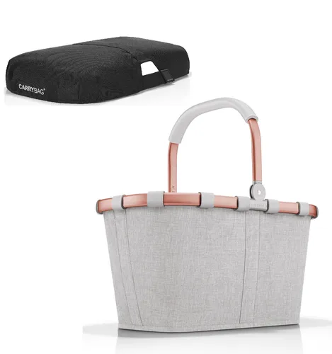 reisenthel SET carrybag Einkaufskorb frame twist sky rose + Cover schwarz