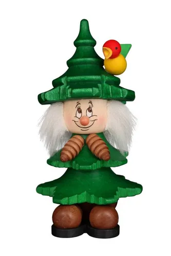 Christian Ulbricht Dekofigur Mikrowichtel Baumwichtel (11cm) - Weihnachtsbaumschmuck: Handgefertigte Dekofigur aus Holz, bringt festliche Stimmung und traditionellen Charme in Ihr Zuhause.
