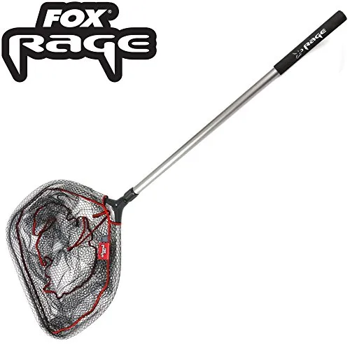 Fox Rage Speedflow II Compact Net 59x59cm - Optimaler Unterfangkescher für Raubfischangeln - Angelnetz von Fox Rage mit stabilem Rahmen, gummiertem Netz und flexibler Länge bis 157cm. Ideal für eine sichere Landung beim Spinnfischen.