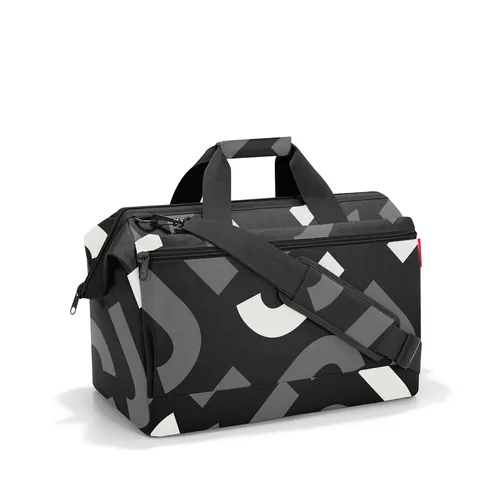 reisenthel allrounder L pocket, Reisetasche, Sporttasche, Schultertasche, Doktortasche, Tasche, Polyestergewebe, Signature Bold Grey, 32 L, MK1033