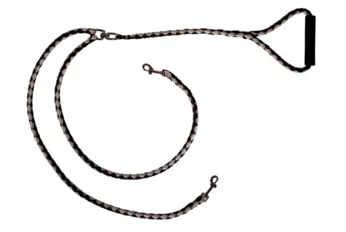 Kerbl Leine Doppelleine schwarz / grau 140 cm 82177, (1-tlg)