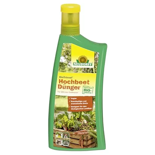 Neudorff BioTrissol HochbeetDünger - 1L, organisch für aromatische Ernte und gesundes Pflanzenwachstum, vegan und umweltschonend