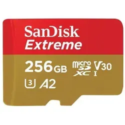 SanDisk microSDXC Extreme 256 GB - Hochgeschwindigkeits Speicherkarte - Speicherkarten mit 256 GB Kapazität, ideal für 4K Videoaufnahmen dank V30/U3 Geschwindigkeitsklasse - perfekt für Fotografen und Videografen.
