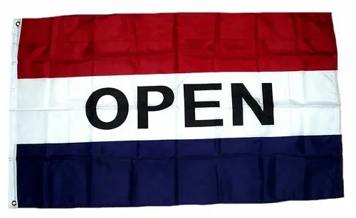 Flagge / Fahne OPEN / Offen Hissflagge 90 x 150 cm
