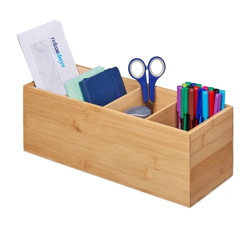 Ordnungsbox Schreibtisch-Organizer Schreibtischbox Utensilienhalter 4 Fächer