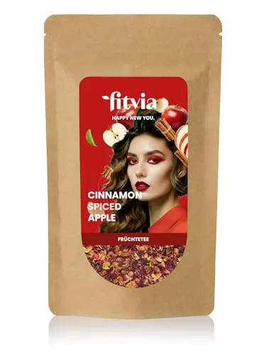 fitvia Tee Früchtetee Bratapfel-Zimt, lose, 100 g, (Früchtetee Bratapfel-Zimt – loser Tee winterlich aromatisiert, 100g), ohne Zuckerzusatz, fruchtig-süßer Genuss für kalte Tage