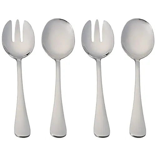 Set Salatbesteck, Salatlöffel 20x5 cm Edelstahl 18/0 Schlichtes Und Elegantes Design 2