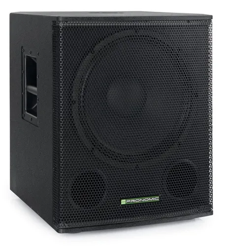 Pronomic SA-18 SUB Aktiv Subwoofer - 600 Watt Leistung - Subwoofer mit 600 Watt Spitzenleistung und 18