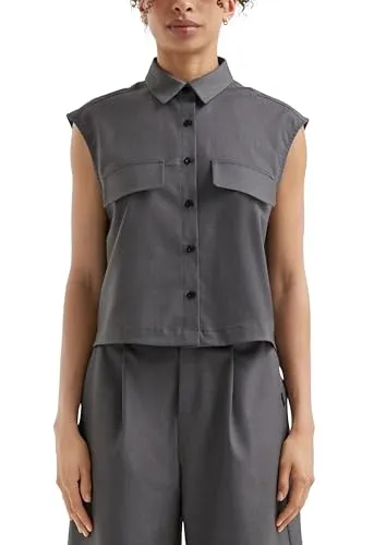 Lässige Indoor-Weste - Poloshirts - Melierte Loose-Fit-Weste mit praktischen Taschen, perfekt für entspannte Tage und aufregende Abenteuer.