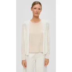 s.Oliver Cardigan mit Musterstruktur Creme 36 - Strickjacke für Damen in weicher Viskosestretch-Qualität, elastisch und wärmend, mit trendiger Musterstruktur und langen Ärmeln mit Rippbündchen.