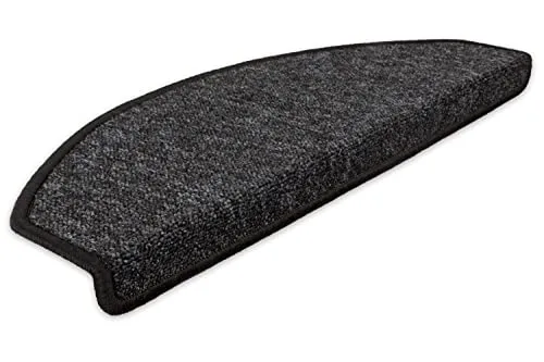 Kettelservice-Metzker Stufenmatten Imago Halbrund mit Vliesrücken I rutschfest Dank starker Befestigung Anthrazit 14 Stück