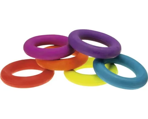 Hundespielzeug Karlie Ring Gummi, ca. 9 x 9 x 1,5 cm, Apportierspielzeug, blau,