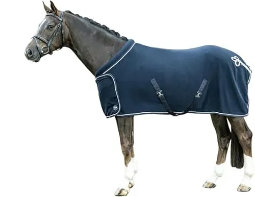 HKM Abschwitzdecke mit Kragen, Schwarz/Gold, 145 cm