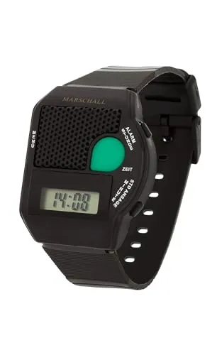 Marschall Deutsch sprechende Armbanduhr mit großem Sprachknopf - Armbanduhren für Herren, ideal für Senioren und Menschen mit Sehschwierigkeiten dank klarer Zeitansage und intuitiver Bedienung.