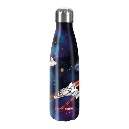 Step by Step Isolierte Edelstahl Trinkflasche 500ml Starship Galactus - Thermobehälter für Kinder, aus hochwertigem Edelstahl und isoliert für optimale Temperaturhaltung – ideal für unterwegs!