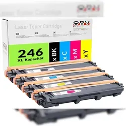 Kompatibler Toner für Brother TN242BK TN246C/M/Y – 4 Farben - Hochwertiges Tonerset für Brother Drucker, kosteneffizient und ideal für gestochen scharfe Drucke in Schwarz, Cyan, Magenta und Gelb. Perfekt für DCP-9017CDW und MFC-9332CDW.