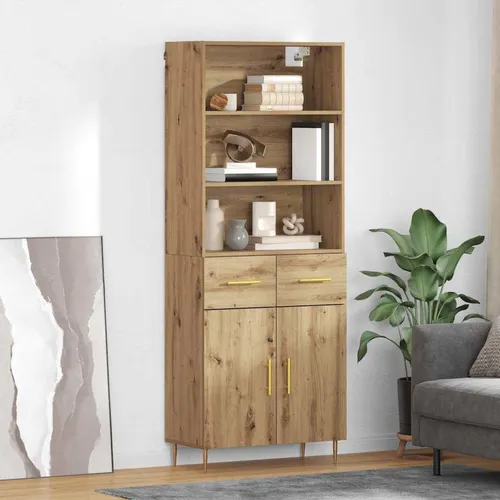 vidaXL Highboard Artisan-Eiche 69,5 x 34 x 180 cm Holzwerkstoff