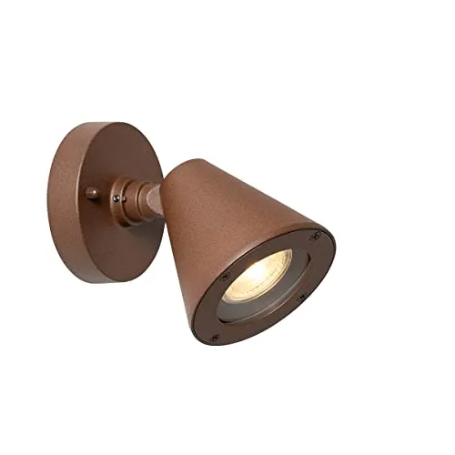 QAZQA Ciara - Moderne Außen Wandleuchte rostbraun IP44 verstellbar - Verstellbare Außenwandleuchte aus Aluminium in Rostbraun für stimmungsvolle Beleuchtung im Garten. Ideal für geschützte Außenbereiche, mit GU10-Fassung für individuelle Lichtgestaltung.