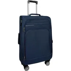 My Travel Bag 3090 - Leichter 4-Rollen Trolley Koffer in Blau - Trolley Koffer mit ultra leichtem Design und 360° Rollen-System für mühelosen Transport. Integrierte Dehnungsfuge für bis zu 20% mehr Volumen.