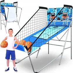 SereneLife Arcade Basketball Spiel - Klappbarer Basketballkorb mit Elektronischer Punkteanzeige - Basketballkorb für drinnen und draußen, ideal für bis zu 4 Spieler mit 8 Spielmodi. Robuste, faltbare Konstruktion für platzsparende Lagerung und Spaß für die ganze Familie.